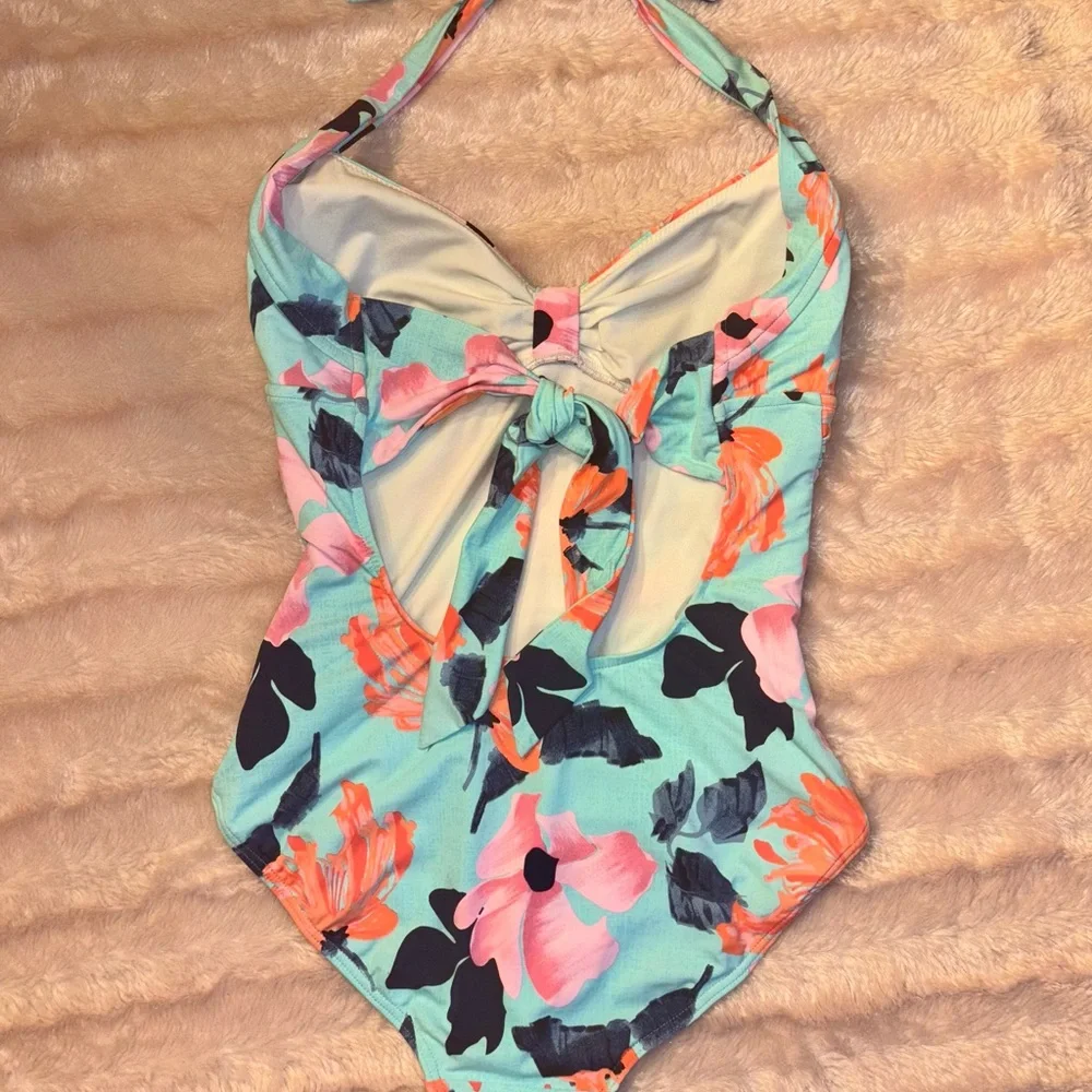 Seafolly Blue and Orange One Piece Swimwear - Picture 2 of 8